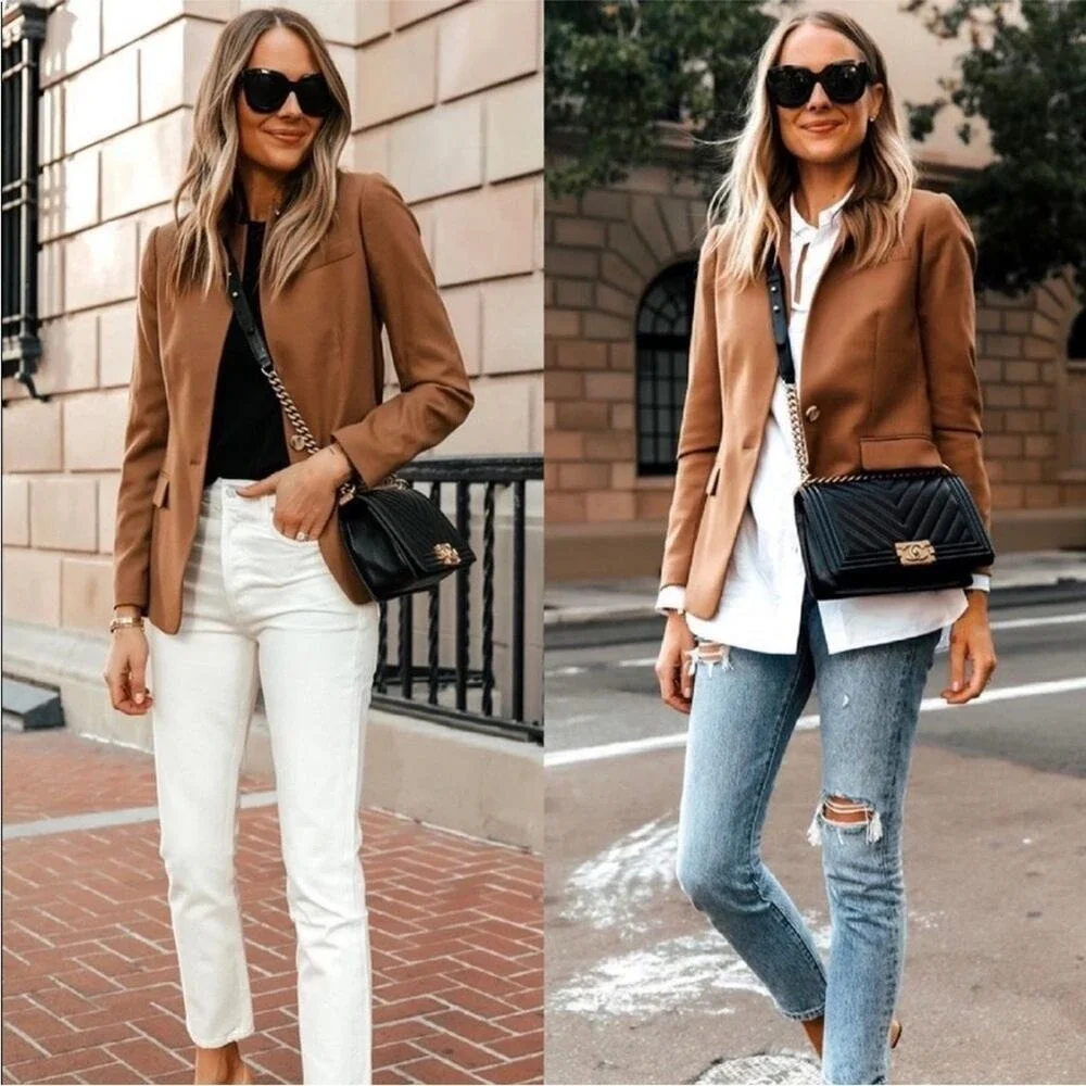 NWOT! J.Crew Regent Tan Wool Jacket Blazer 8